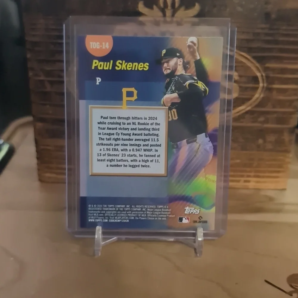 2026 Topps Paul Skenes Titans Of The Game Pirates Cy Young - Picture 2 of 2